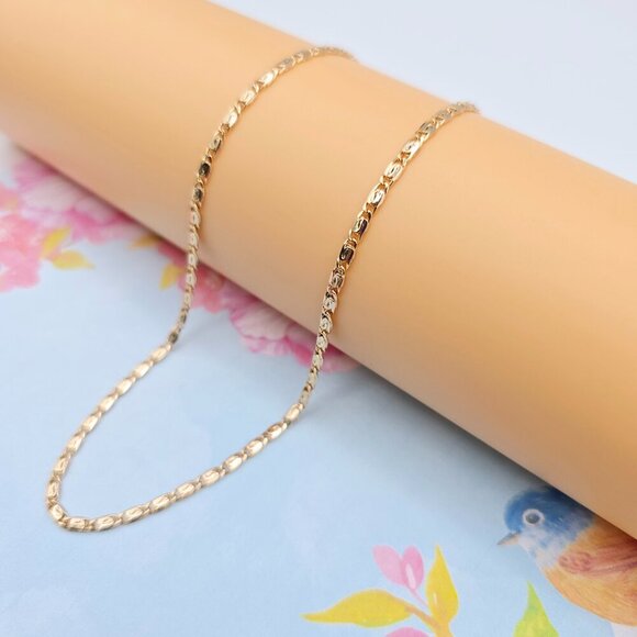 Elegant Box Link Rose Gold Chain Necklace for Men & Women, 19.7 Inch, XPNL0094 - Picture 2 of 11